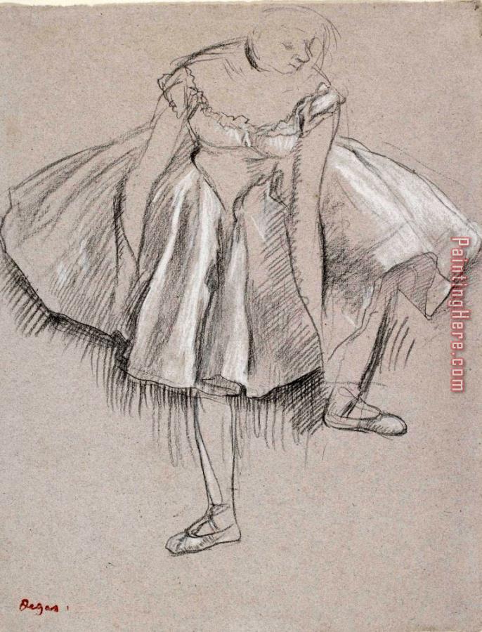 Edgar Degas Danseuse Rajustant Son Chausson